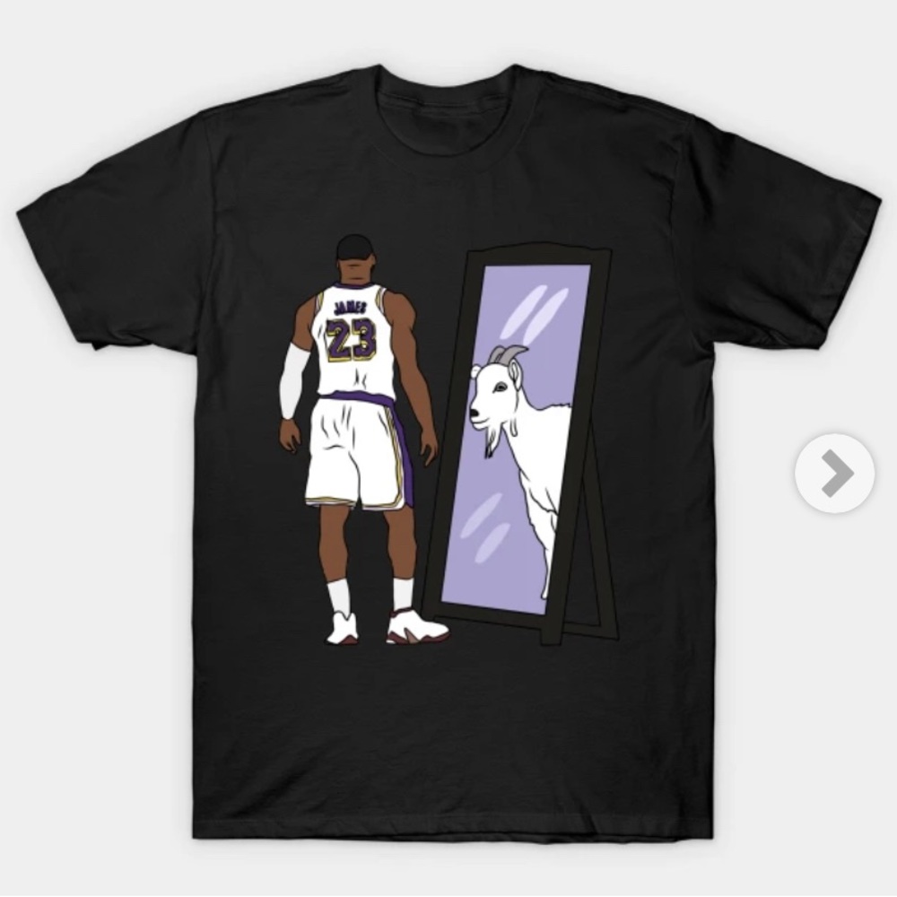 Lebron James GOAT Size Medium Canvas Tee